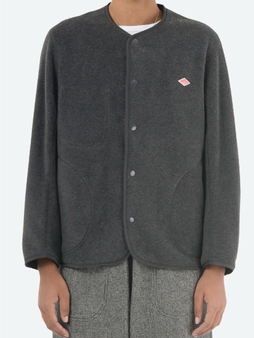 Danton women’s collarless fleece jacket